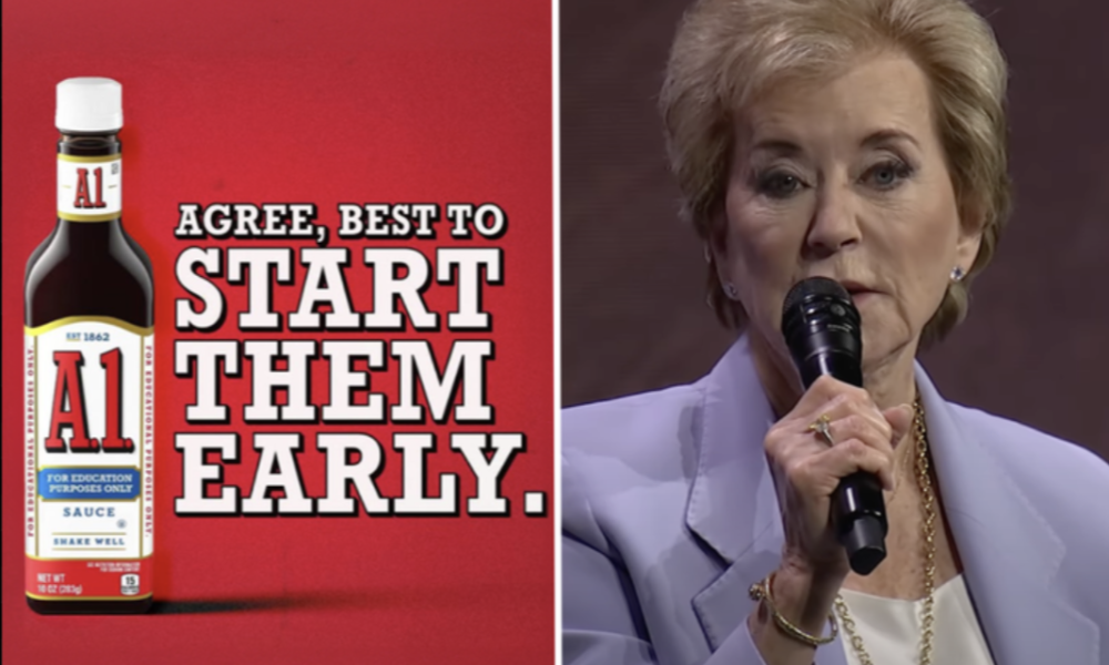 Education Secretary Linda McMahon sparked viral reactions after repeatedly confusing artificial intelligence with A.1. steak sauce during a panel on the future of education.